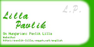 lilla pavlik business card